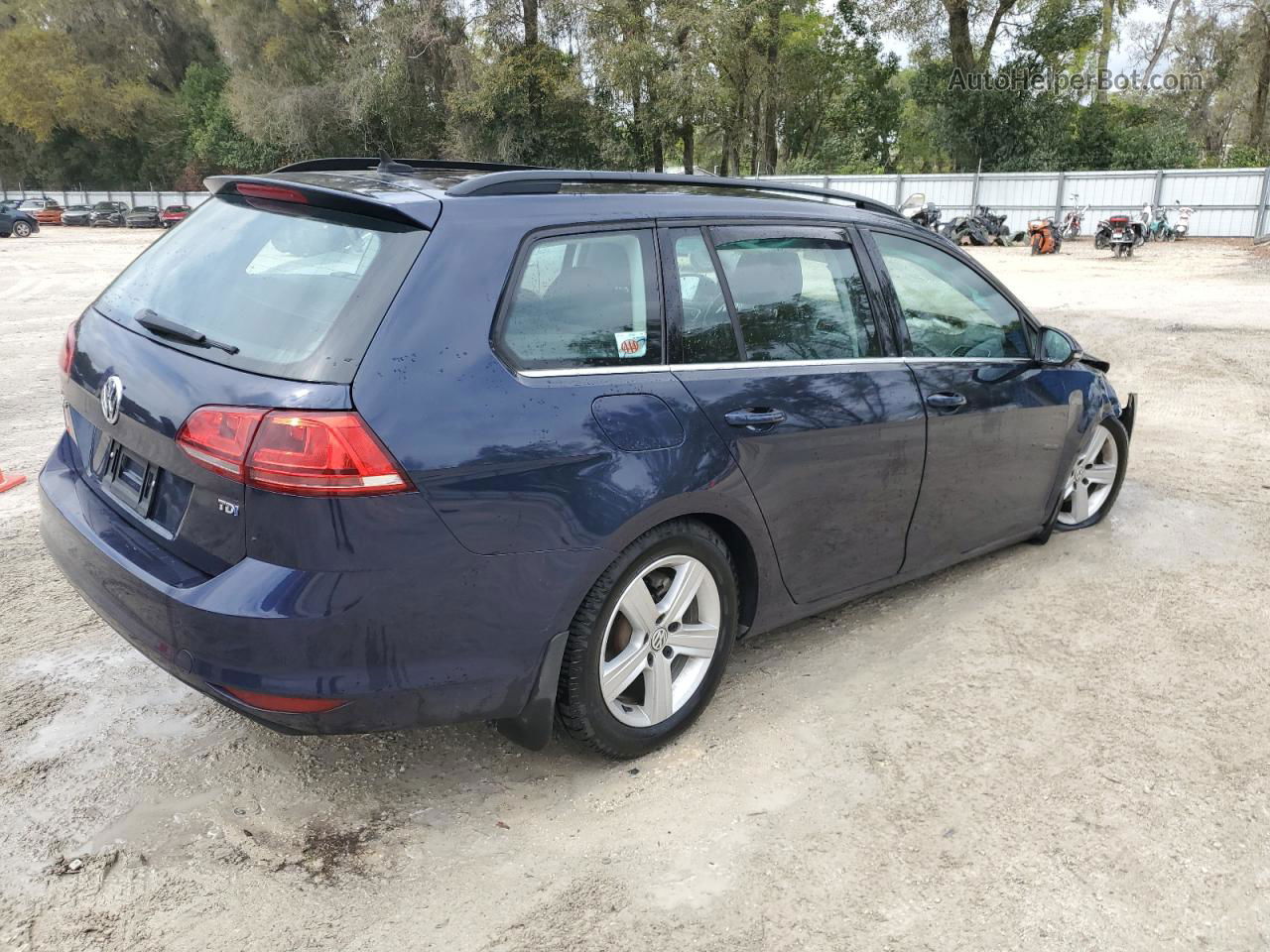 2015 Volkswagen Golf Sportwagen Tdi S Blue vin: 3VWCA7AU1FM512552