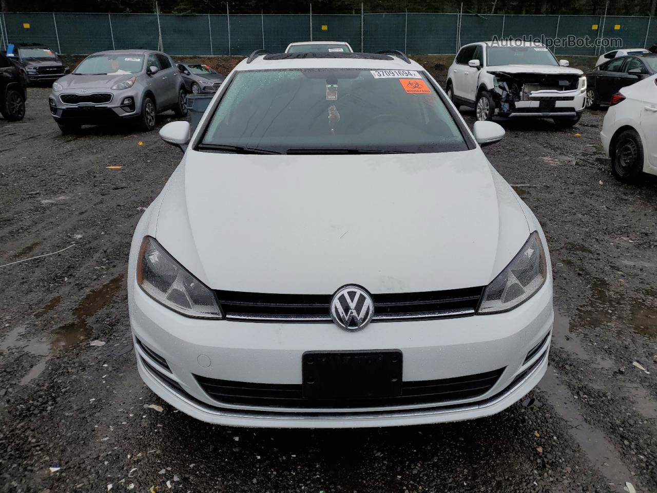 2015 Volkswagen Golf Sportwagen Tdi S White vin: 3VWCA7AU1FM513085