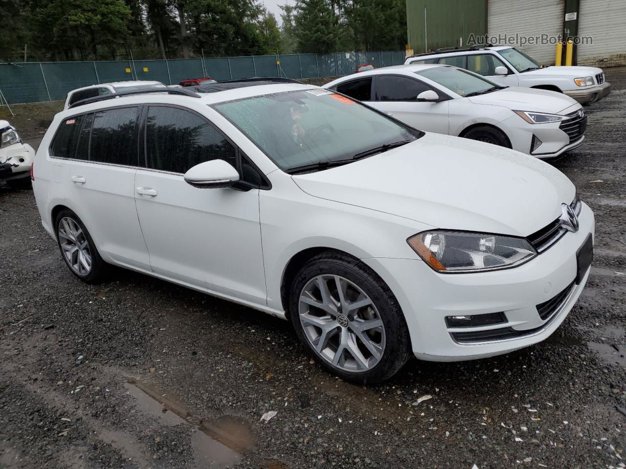 2015 Volkswagen Golf Sportwagen Tdi S White vin: 3VWCA7AU1FM513085