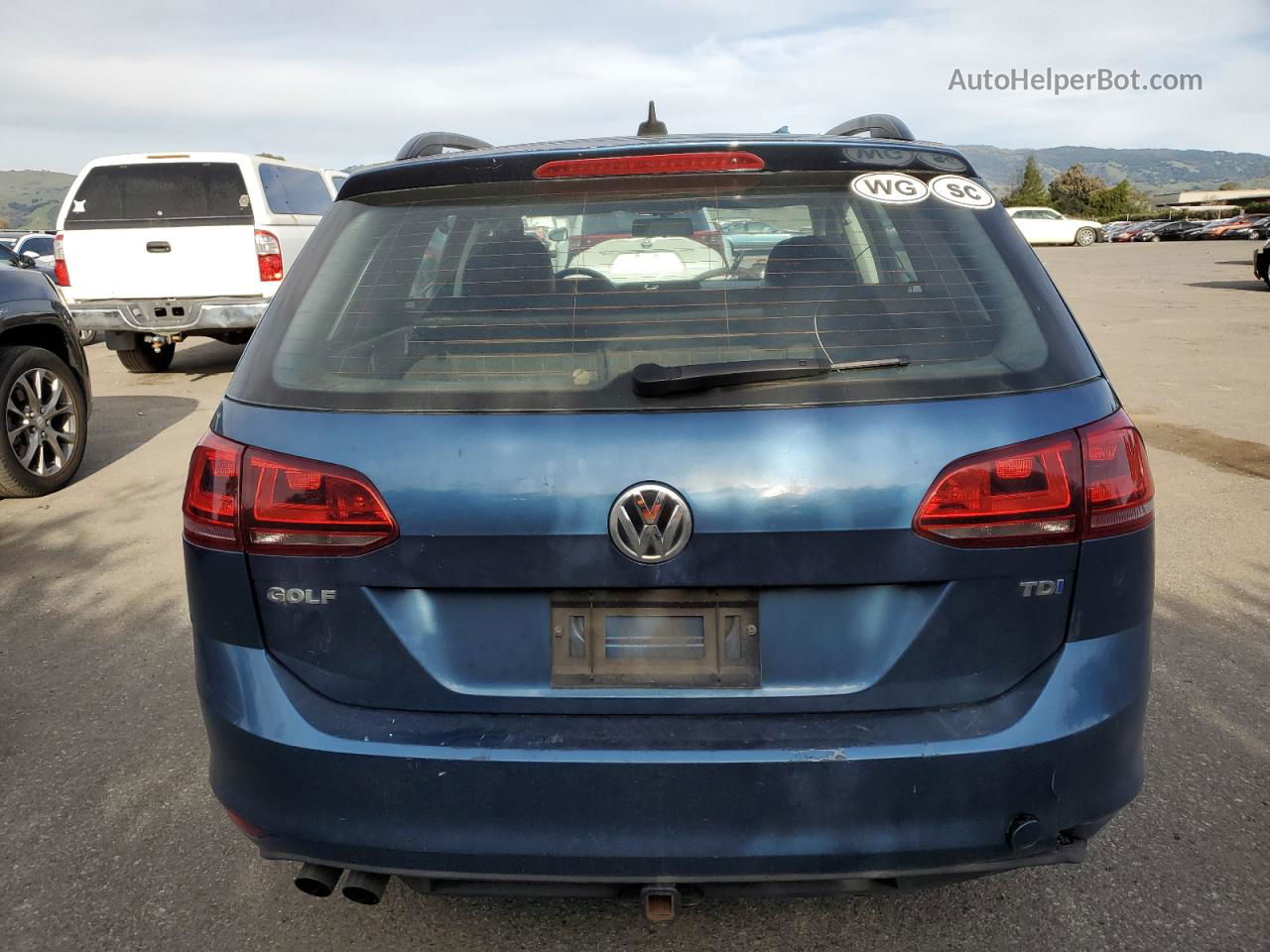 2015 Volkswagen Golf Sportwagen Tdi S Blue vin: 3VWCA7AU2FM502970