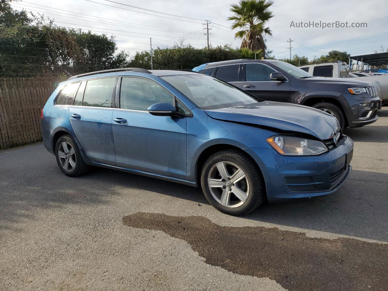 2015 Volkswagen Golf Sportwagen Tdi S Синий vin: 3VWCA7AU2FM502970