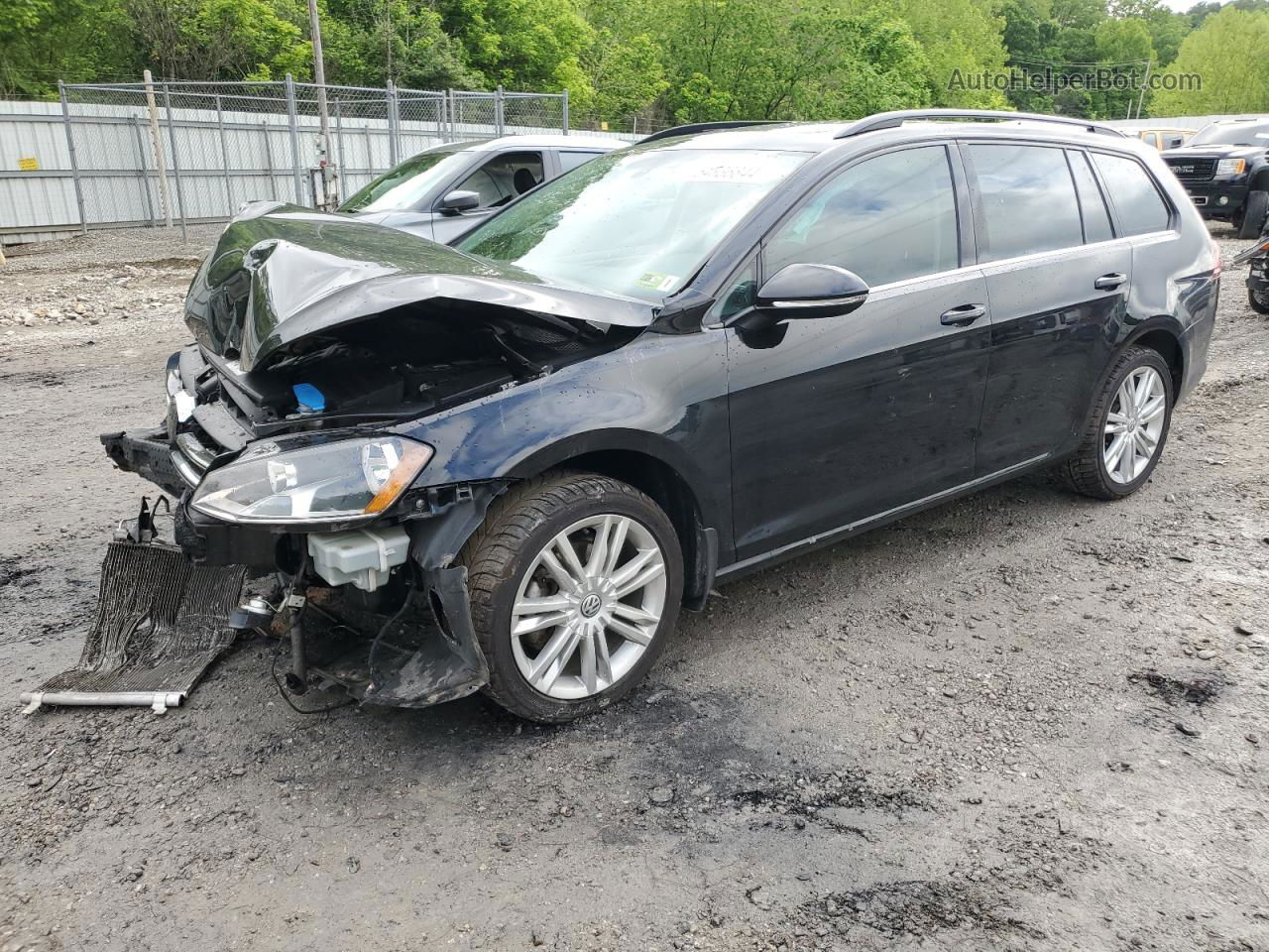 2015 Volkswagen Golf Sportwagen Tdi S Black vin: 3VWCA7AU2FM504654