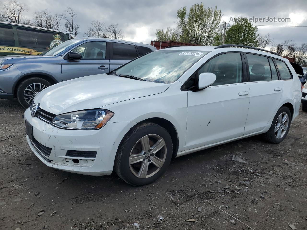 2015 Volkswagen Golf Sportwagen Tdi S White vin: 3VWCA7AU2FM507490