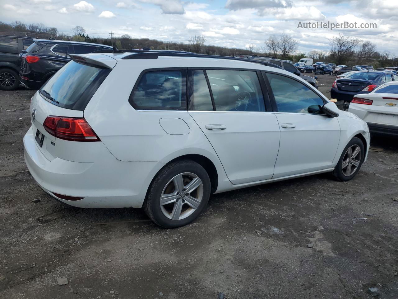 2015 Volkswagen Golf Sportwagen Tdi S White vin: 3VWCA7AU2FM507490