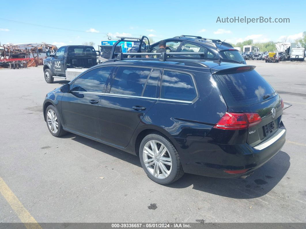 2015 Volkswagen Golf Sportwagen Tdi Se 4-door Черный vin: 3VWCA7AU2FM516870