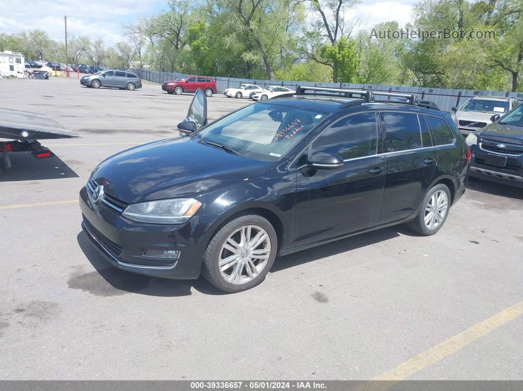 2015 Volkswagen Golf Sportwagen Tdi Se 4-door Черный vin: 3VWCA7AU2FM516870