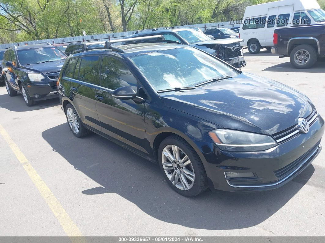 2015 Volkswagen Golf Sportwagen Tdi Se 4-door Черный vin: 3VWCA7AU2FM516870