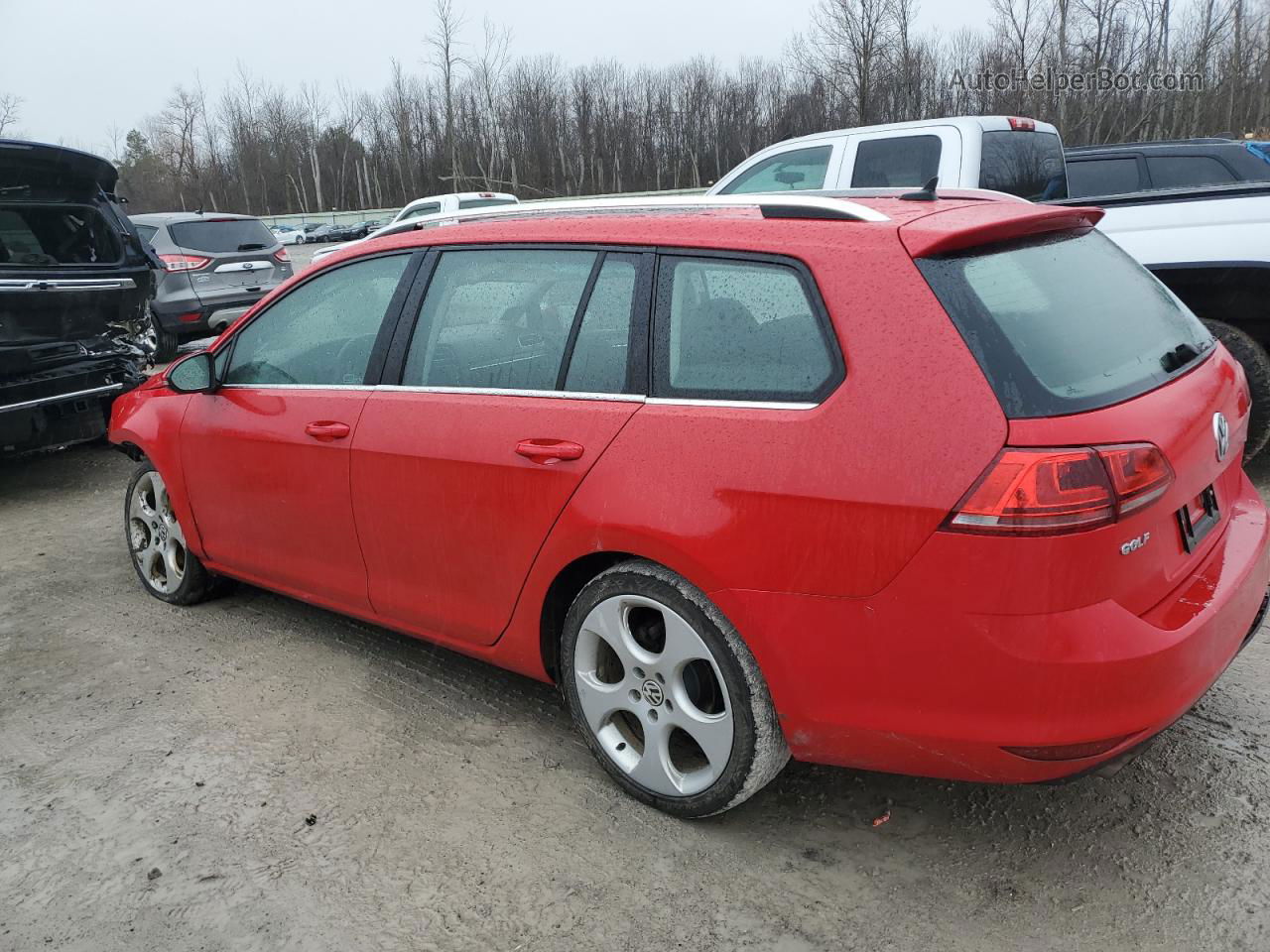 2015 Volkswagen Golf Sportwagen Tdi S Red vin: 3VWCA7AU3FM505246