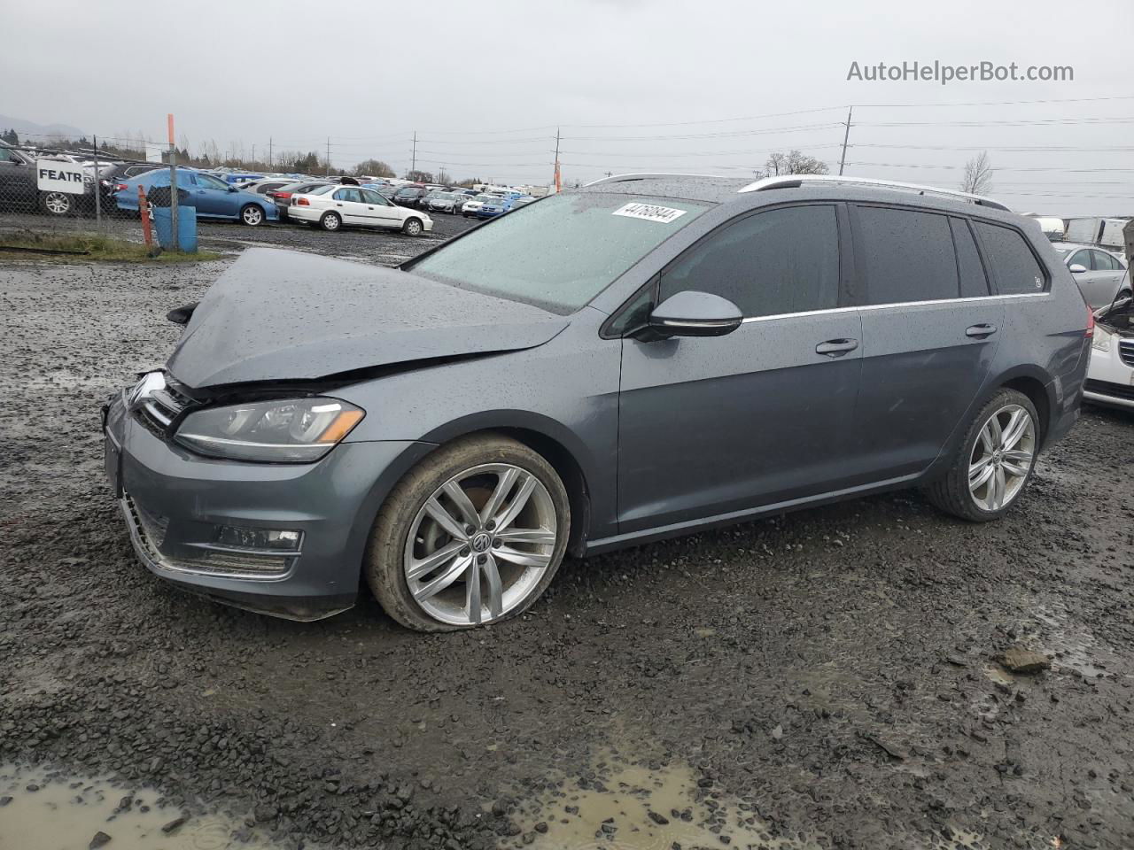 2015 Volkswagen Golf Sportwagen Tdi S Gray vin: 3VWCA7AU3FM520765