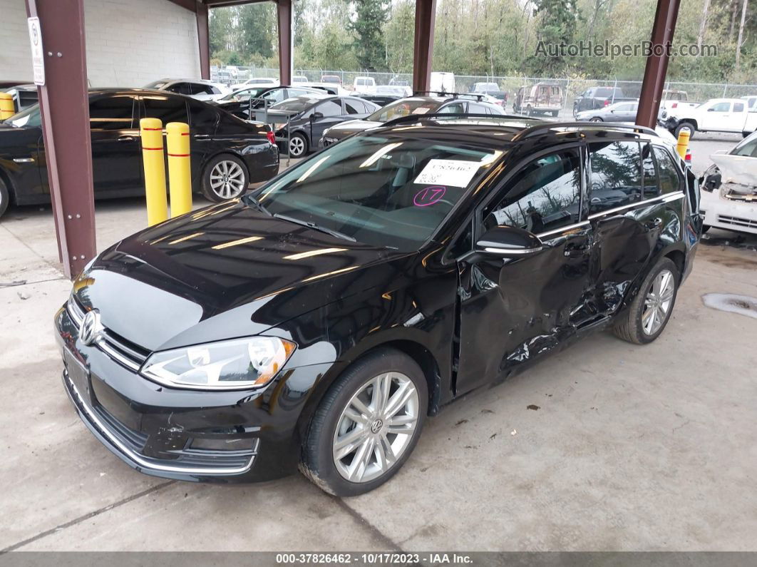 2015 Volkswagen Golf Sportwagen Tdi Se 4-door Черный vin: 3VWCA7AU4FM516675