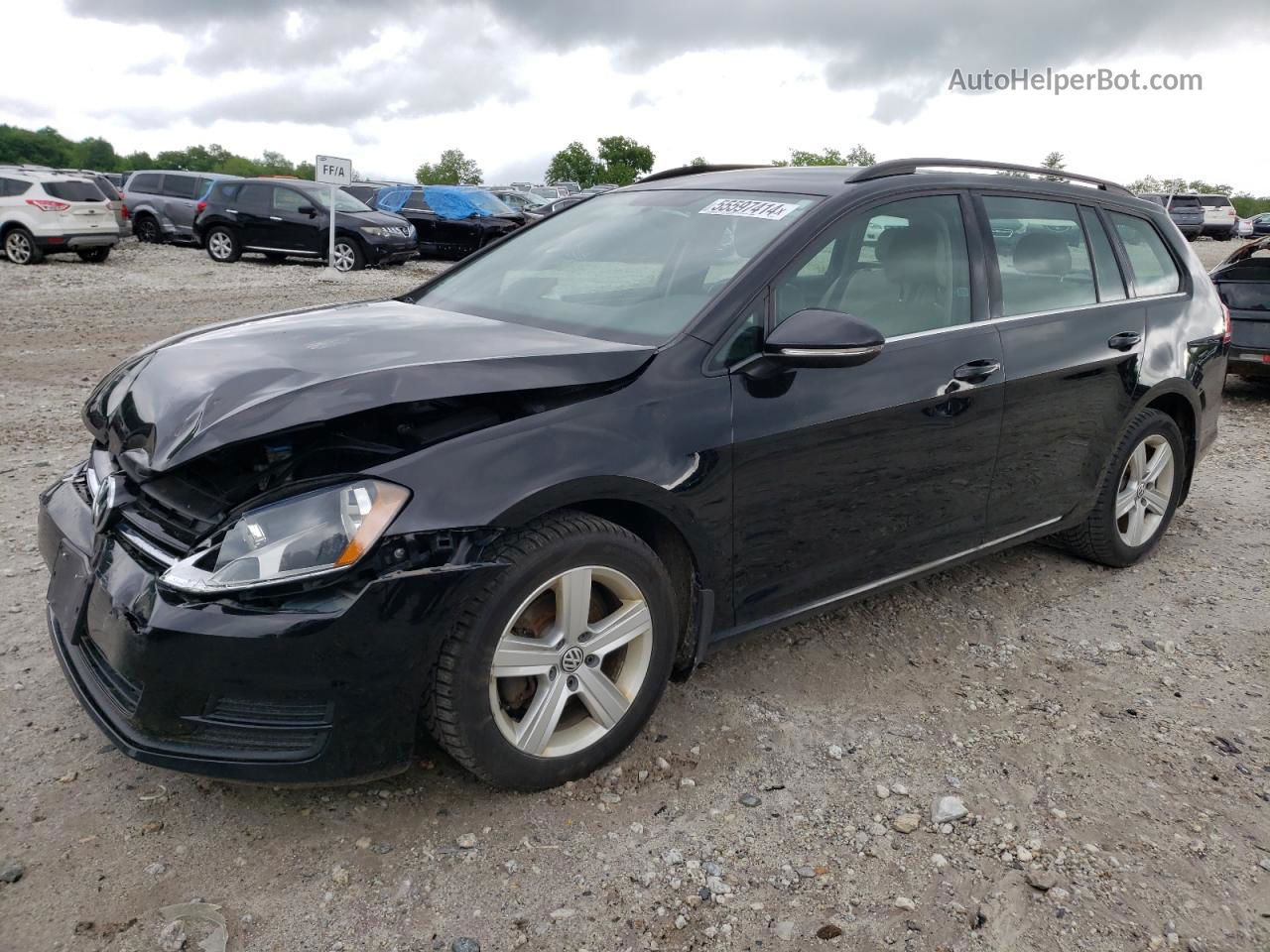 2015 Volkswagen Golf Sportwagen Tdi S Черный vin: 3VWCA7AU5FM503983