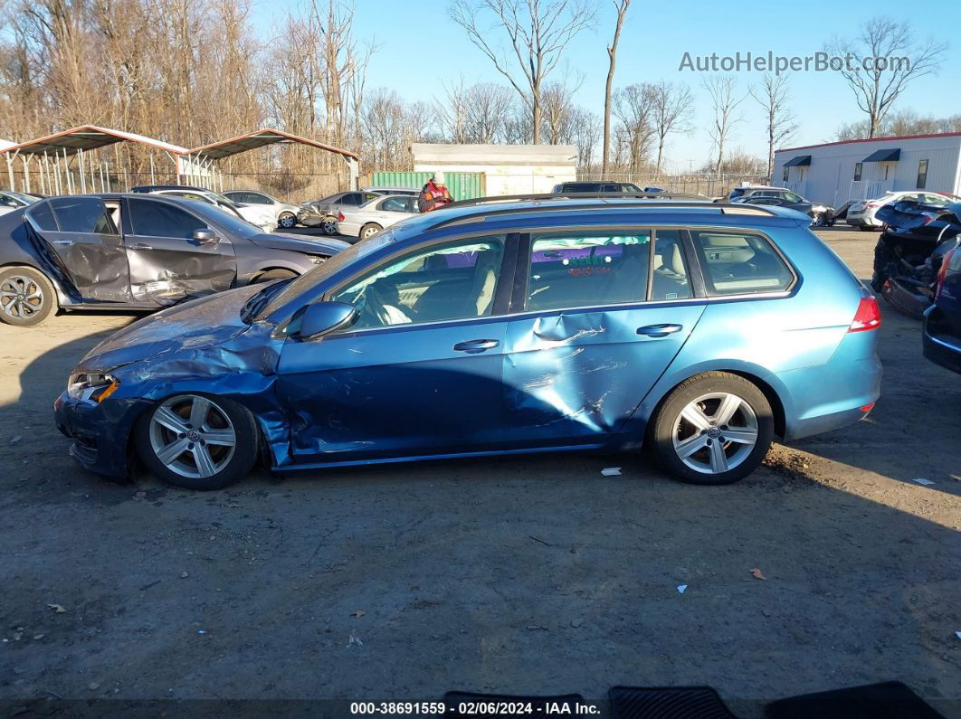 2015 Volkswagen Golf Sportwagen Tdi S 4-door Синий vin: 3VWCA7AU6FM512014