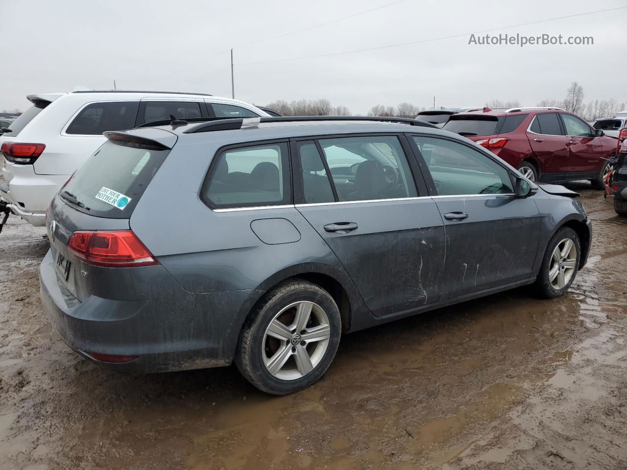 2015 Volkswagen Golf Sportwagen Tdi S Gray vin: 3VWCA7AU6FM512465