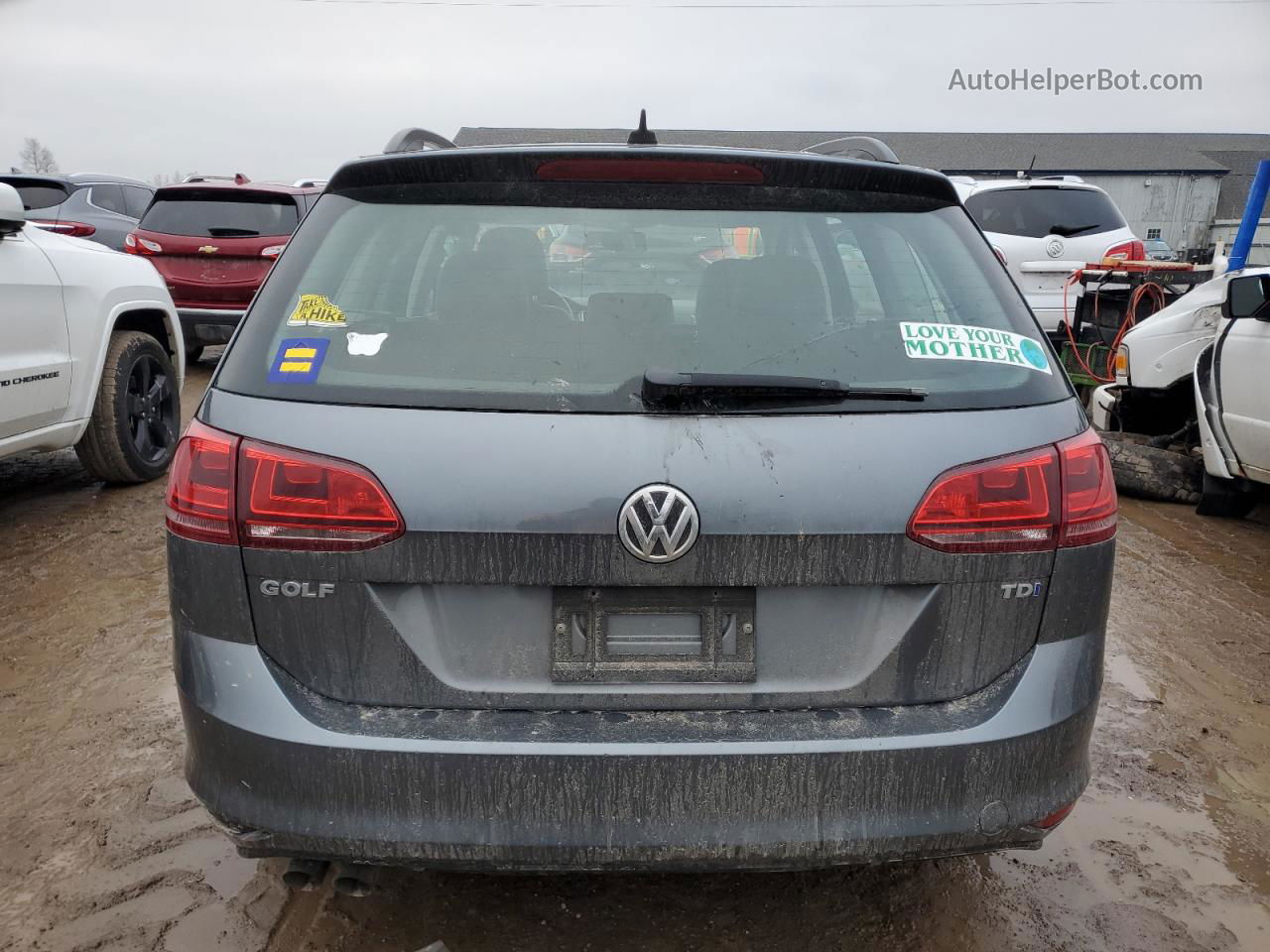 2015 Volkswagen Golf Sportwagen Tdi S Gray vin: 3VWCA7AU6FM512465