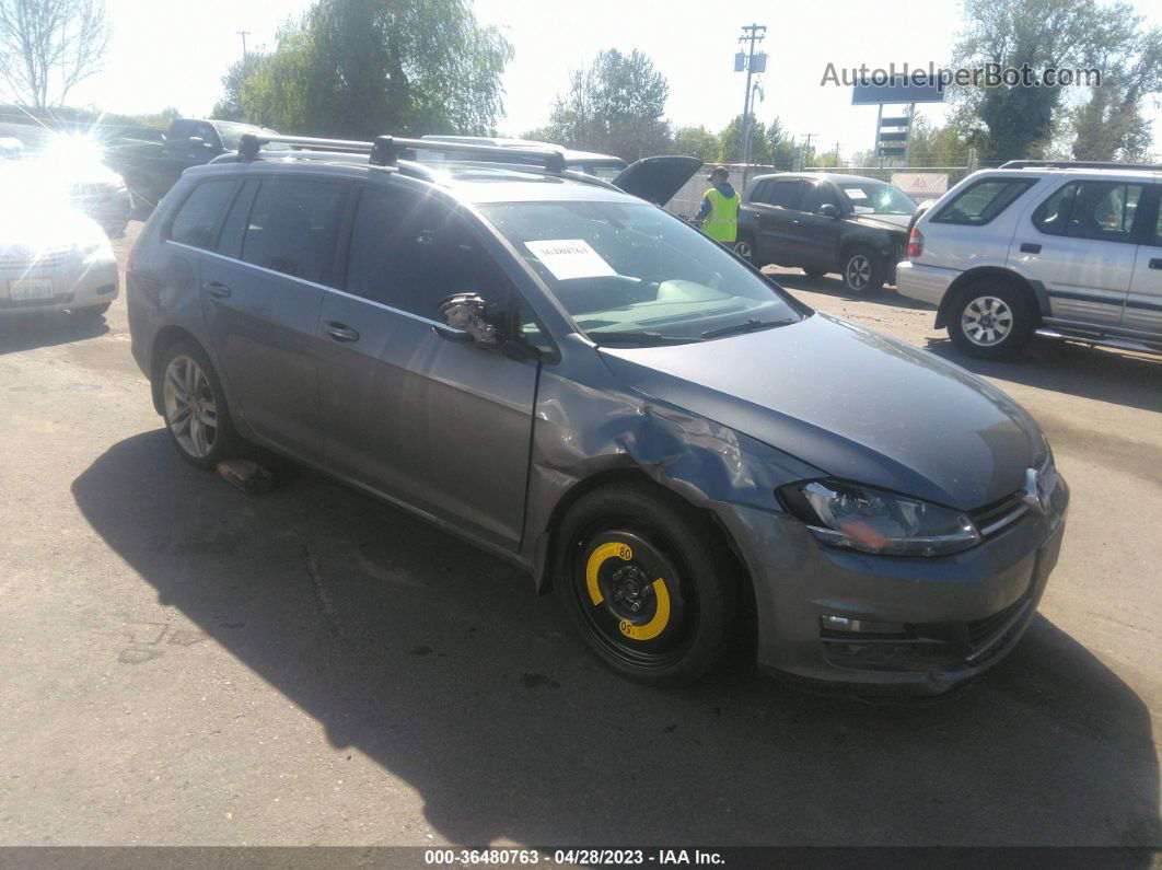 2015 Volkswagen Golf Sportwagen Tdi Sel Gray vin: 3VWCA7AU7FM505637