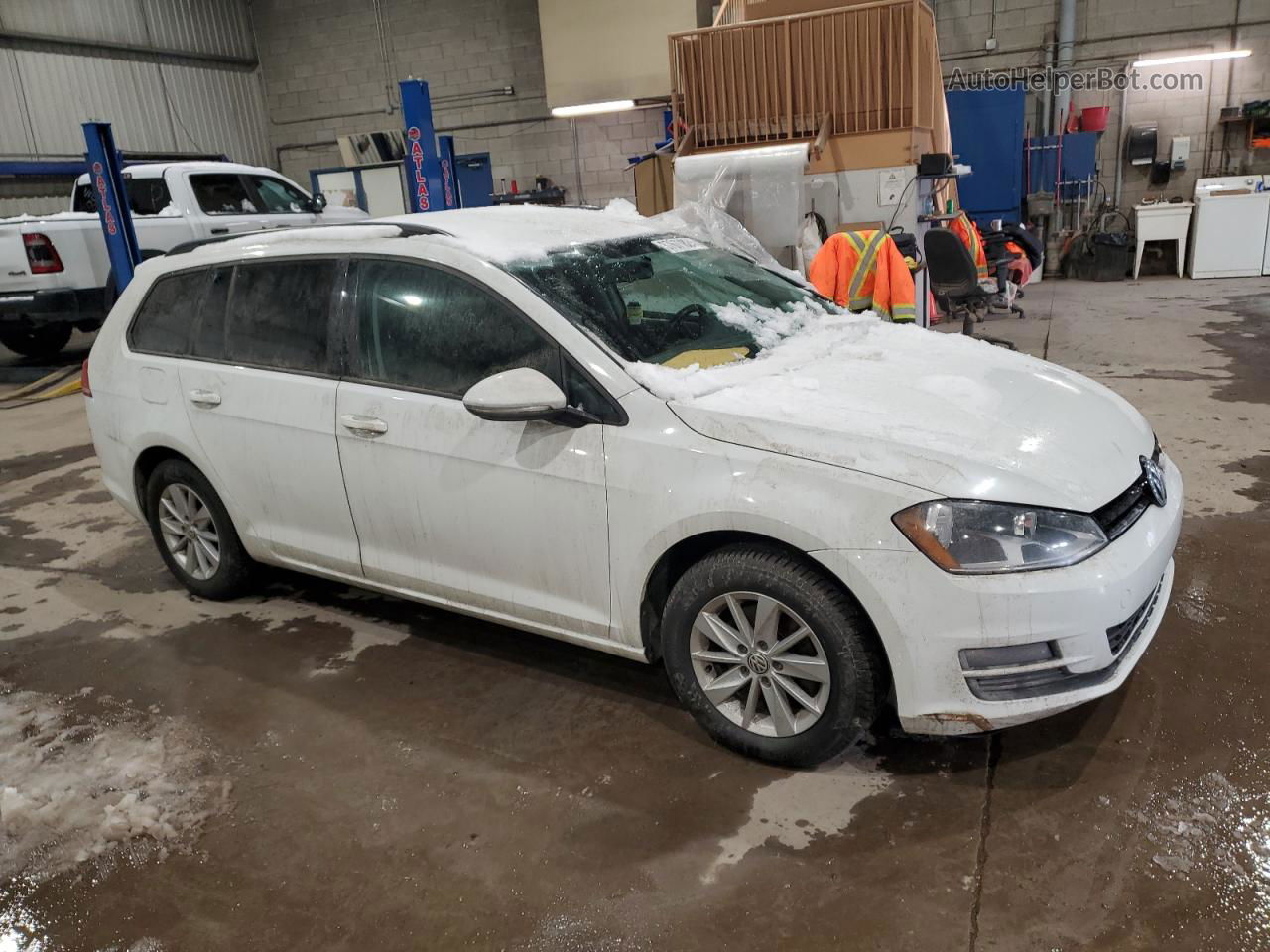 2015 Volkswagen Golf Sportwagen Tdi S White vin: 3VWCA7AU7FM508974