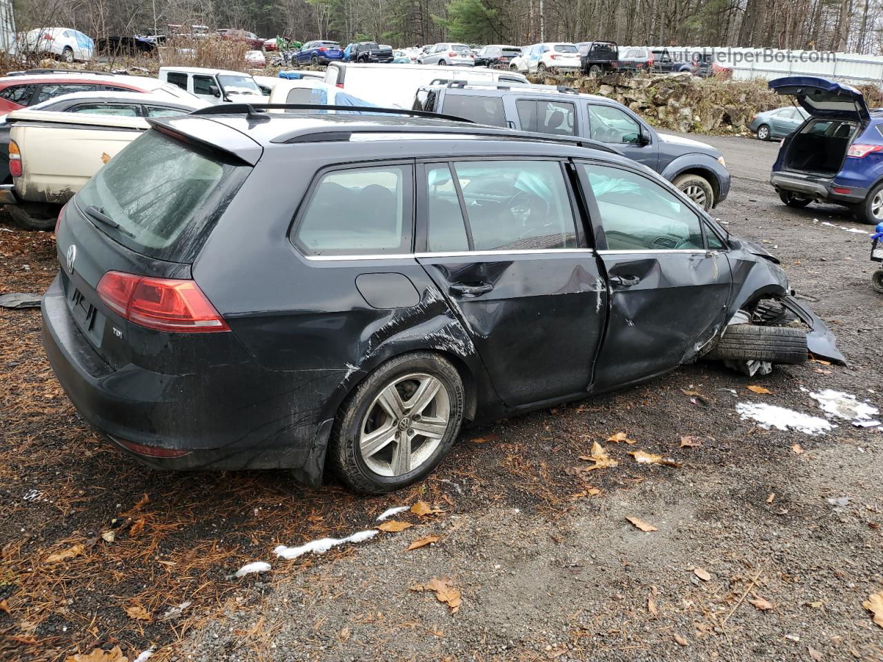 2015 Volkswagen Golf Sportwagen Tdi S Black vin: 3VWCA7AU7FM510482