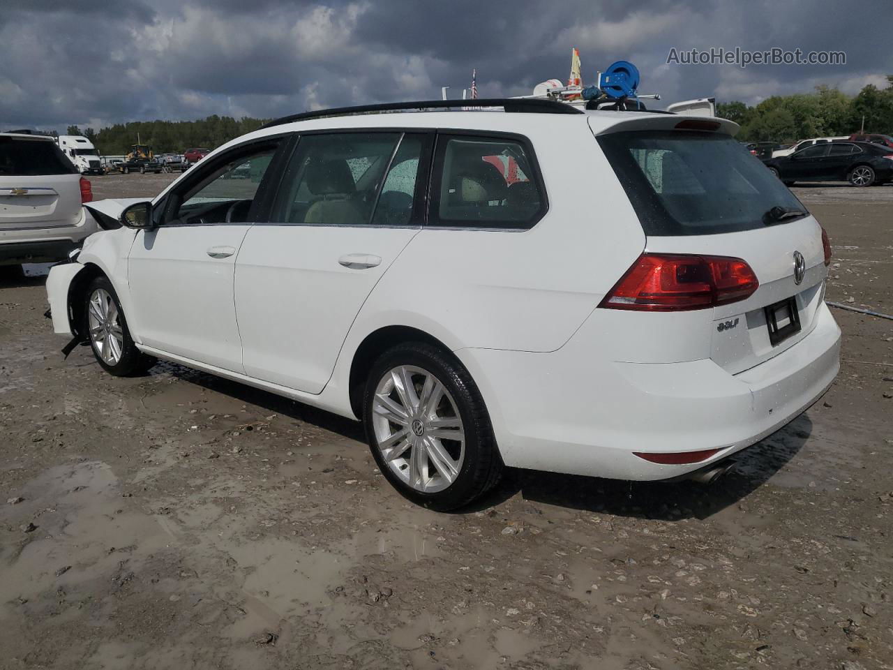 2015 Volkswagen Golf Sportwagen Tdi S White vin: 3VWCA7AU8FM511429