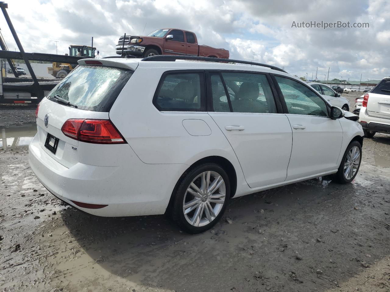 2015 Volkswagen Golf Sportwagen Tdi S White vin: 3VWCA7AU8FM511429