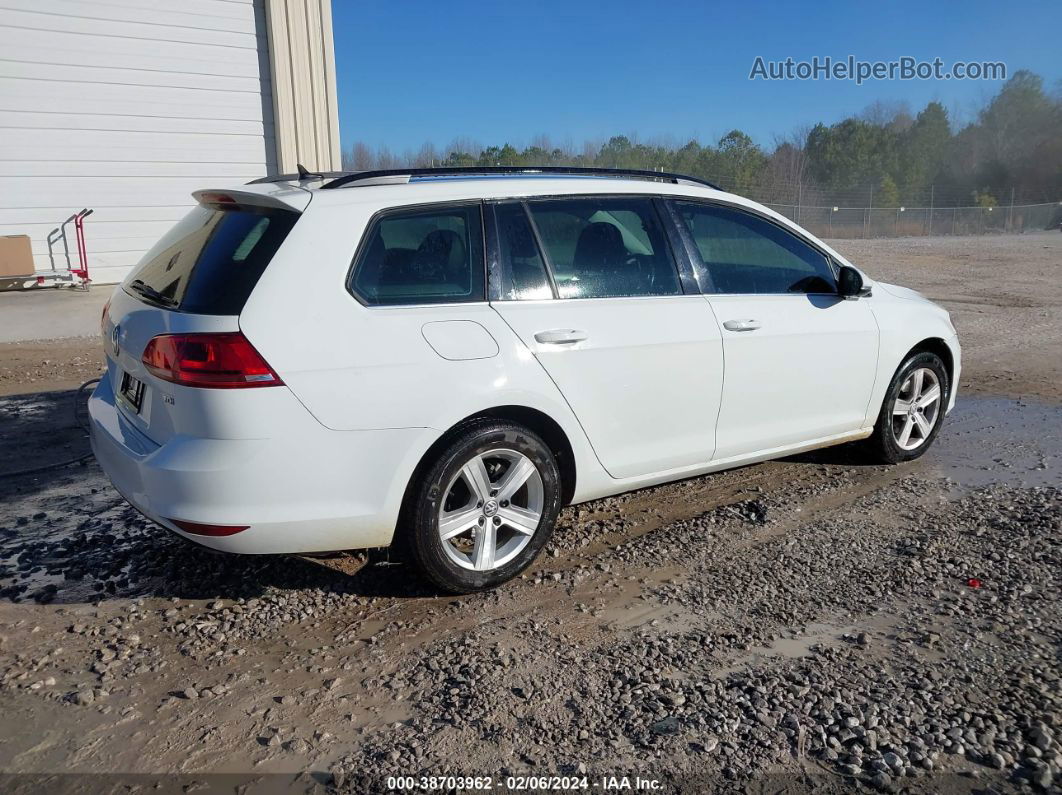 2015 Volkswagen Golf Sportwagen Tdi S 4-door White vin: 3VWCA7AU9FM501881