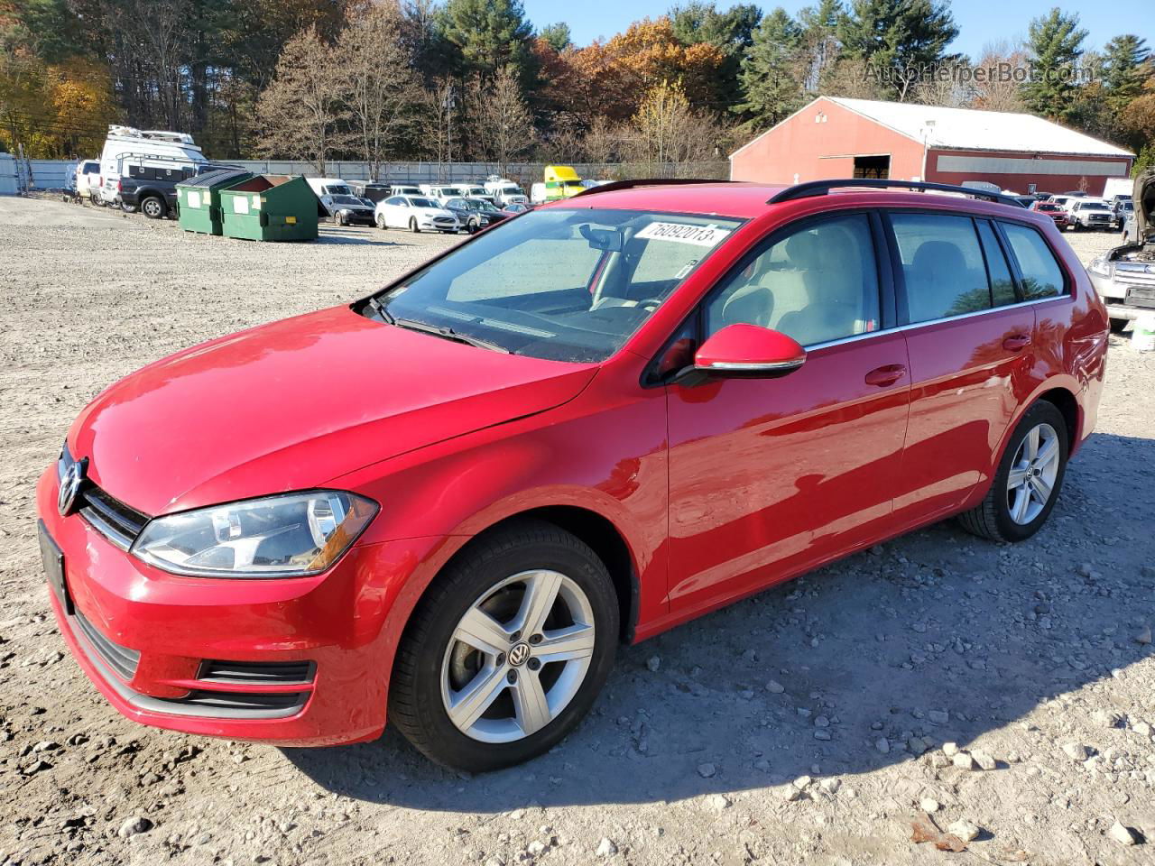 2015 Volkswagen Golf Sportwagen Tdi S Red vin: 3VWCA7AUXFM505101