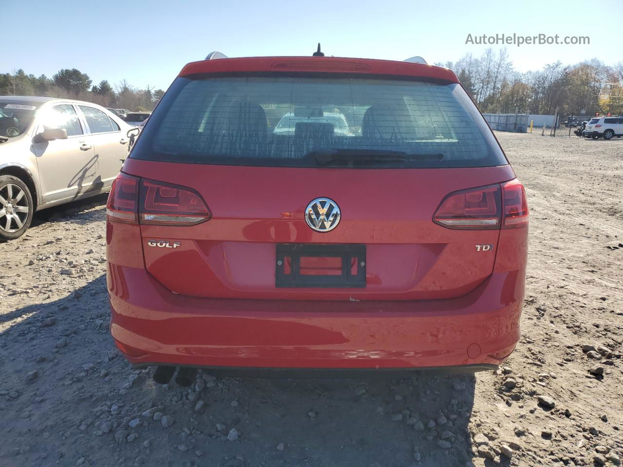 2015 Volkswagen Golf Sportwagen Tdi S Red vin: 3VWCA7AUXFM505101