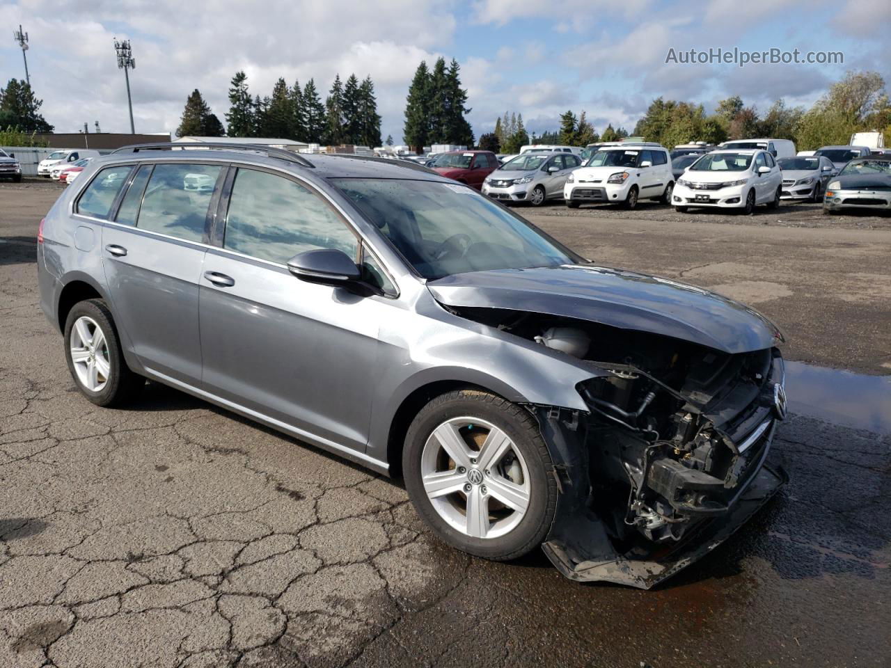 2015 Volkswagen Golf Sportwagen Tdi S Gray vin: 3VWCA7AUXFM512520