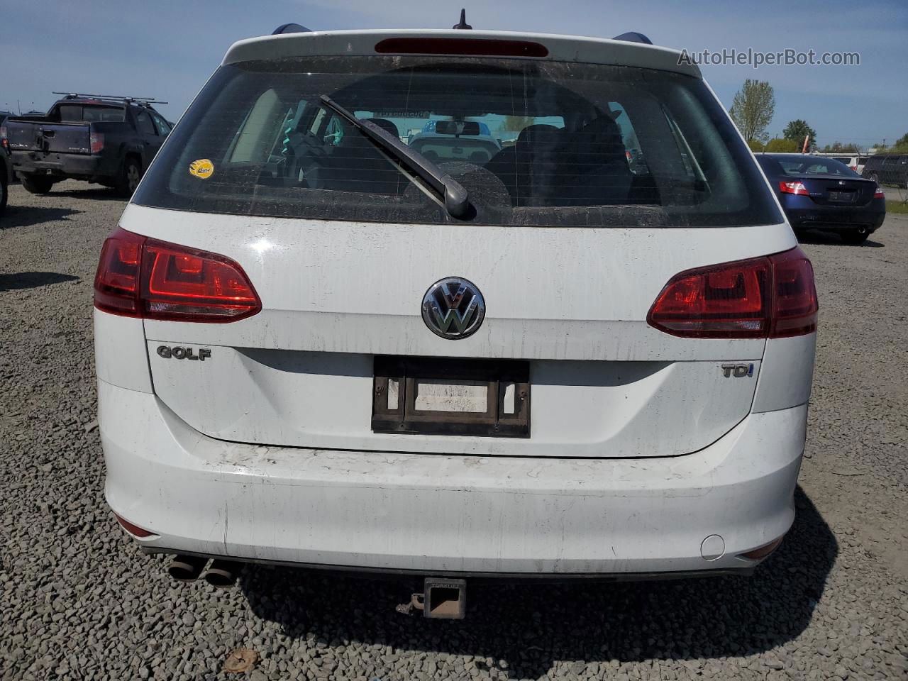 2015 Volkswagen Golf Sportwagen Tdi S White vin: 3VWCA7AUXFM518074