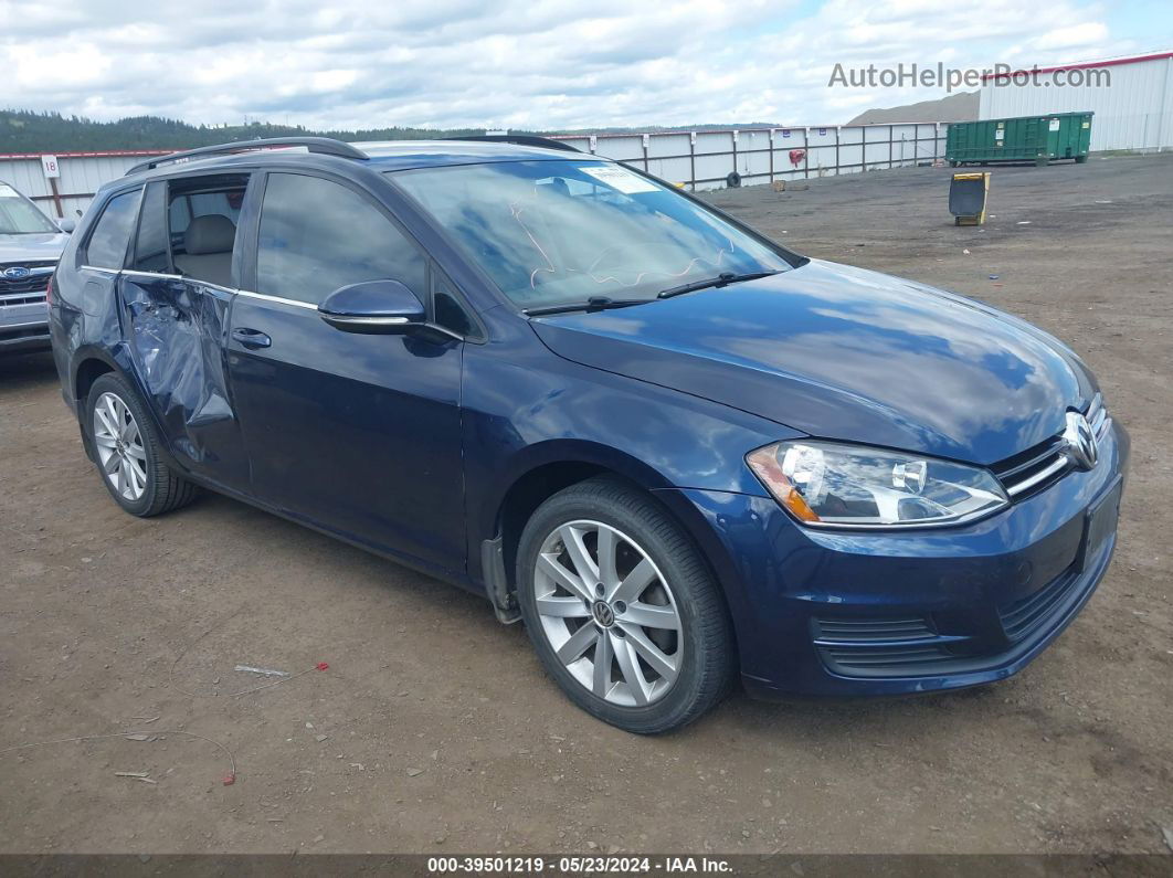 2015 Volkswagen Golf Sportwagen Tdi S 4-door Dark Blue vin: 3VWCA7AUXFM519628