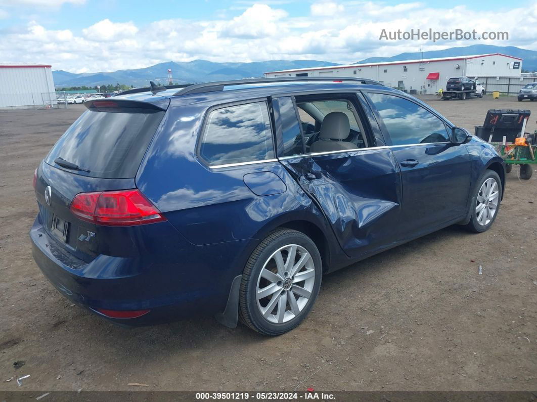 2015 Volkswagen Golf Sportwagen Tdi S 4-door Dark Blue vin: 3VWCA7AUXFM519628