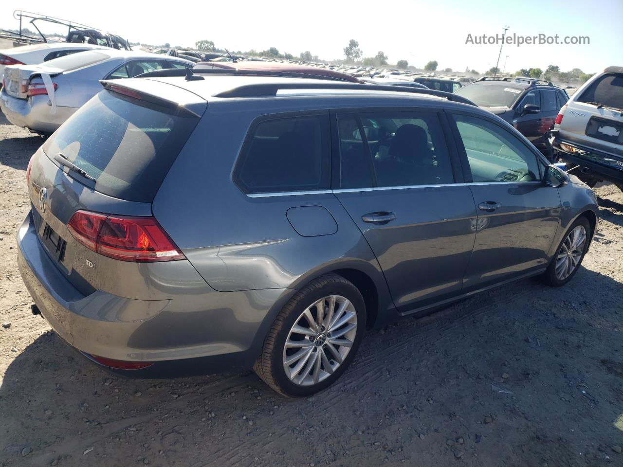 2015 Volkswagen Golf Sportwagen Tdi S Gray vin: 3VWCA7AUXFM520147