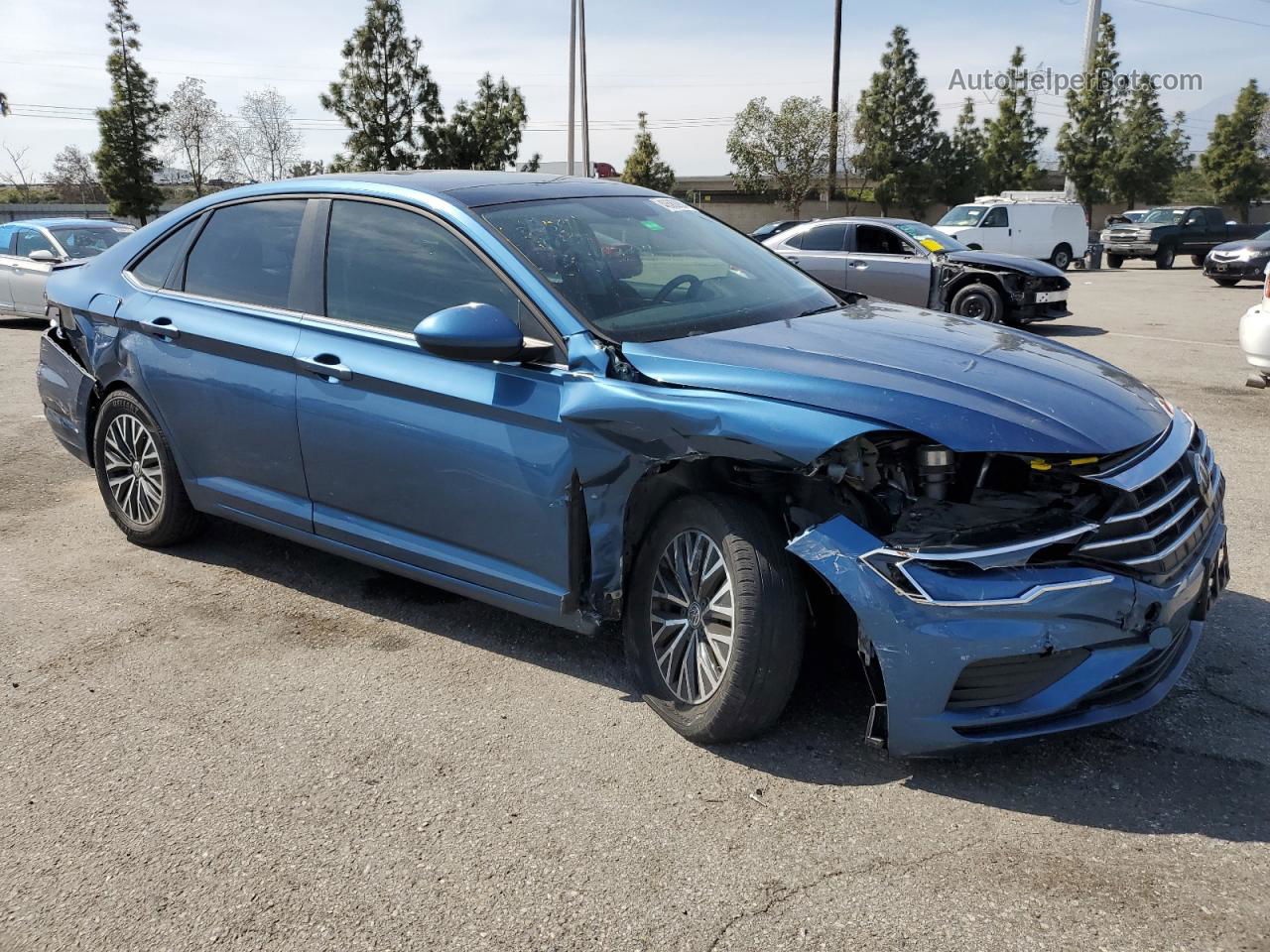 2019 Volkswagen Jetta S Blue vin: 3VWCB7BU0KM157749