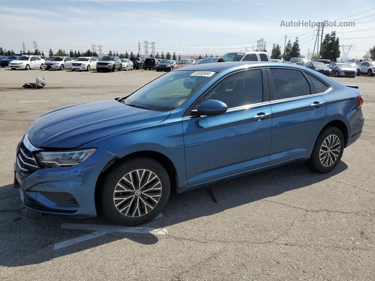 2019 Volkswagen Jetta S Синий vin: 3VWCB7BU0KM157749