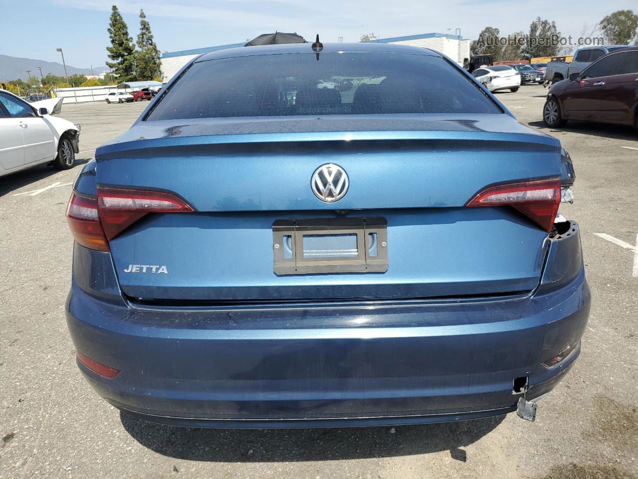 2019 Volkswagen Jetta S Синий vin: 3VWCB7BU0KM157749