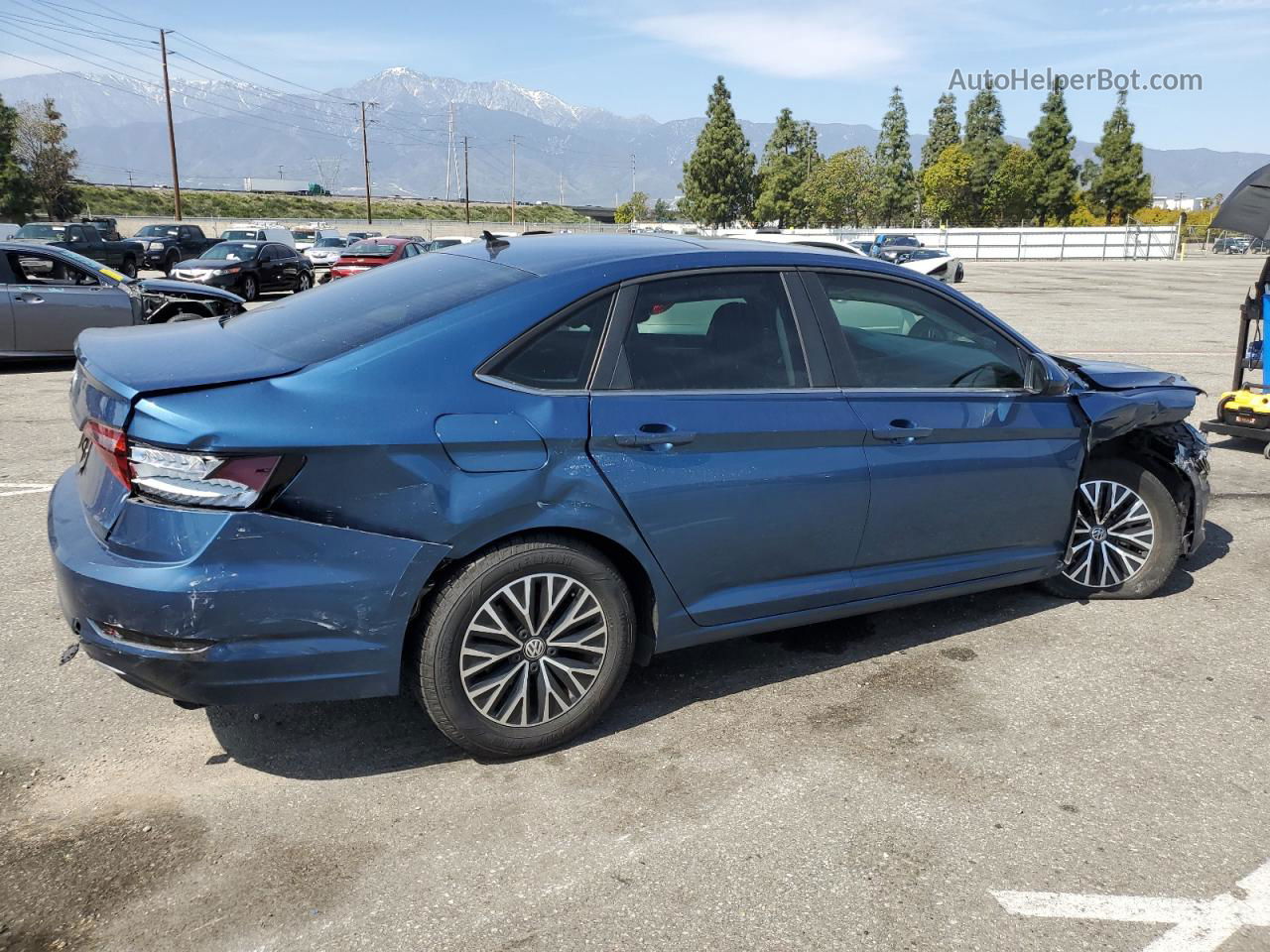 2019 Volkswagen Jetta S Синий vin: 3VWCB7BU0KM157749