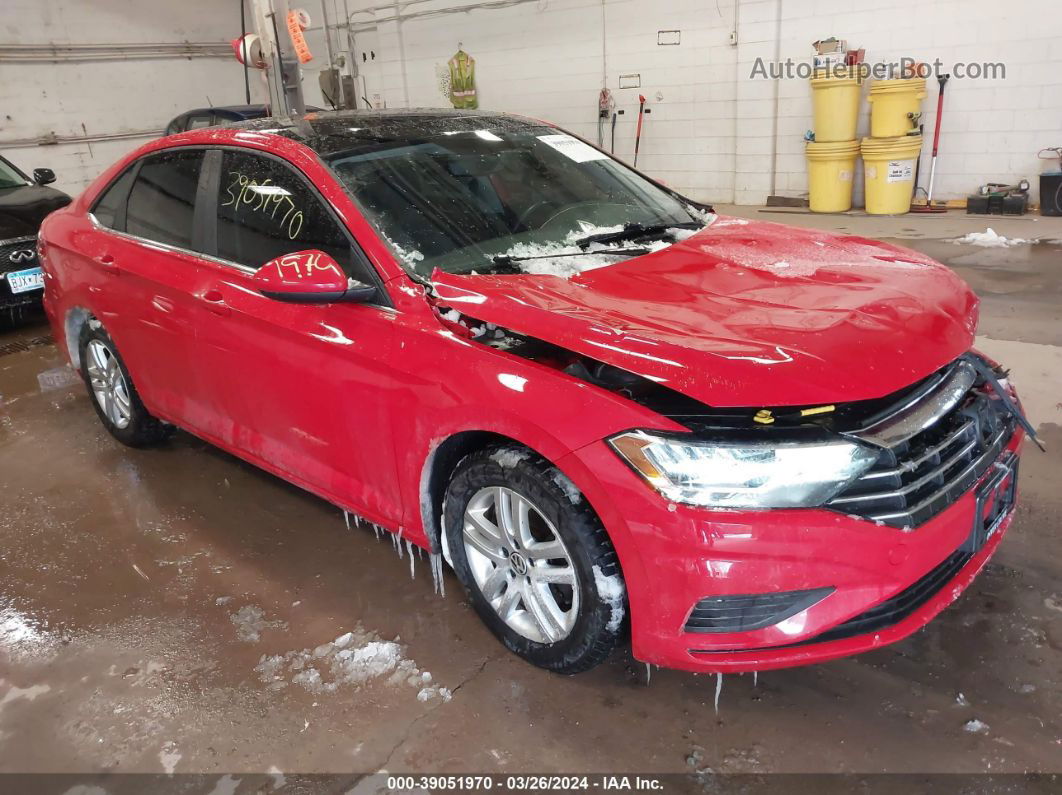 2019 Volkswagen Jetta 1.4t R-line/1.4t S/1.4t Se Red vin: 3VWCB7BU1KM158392