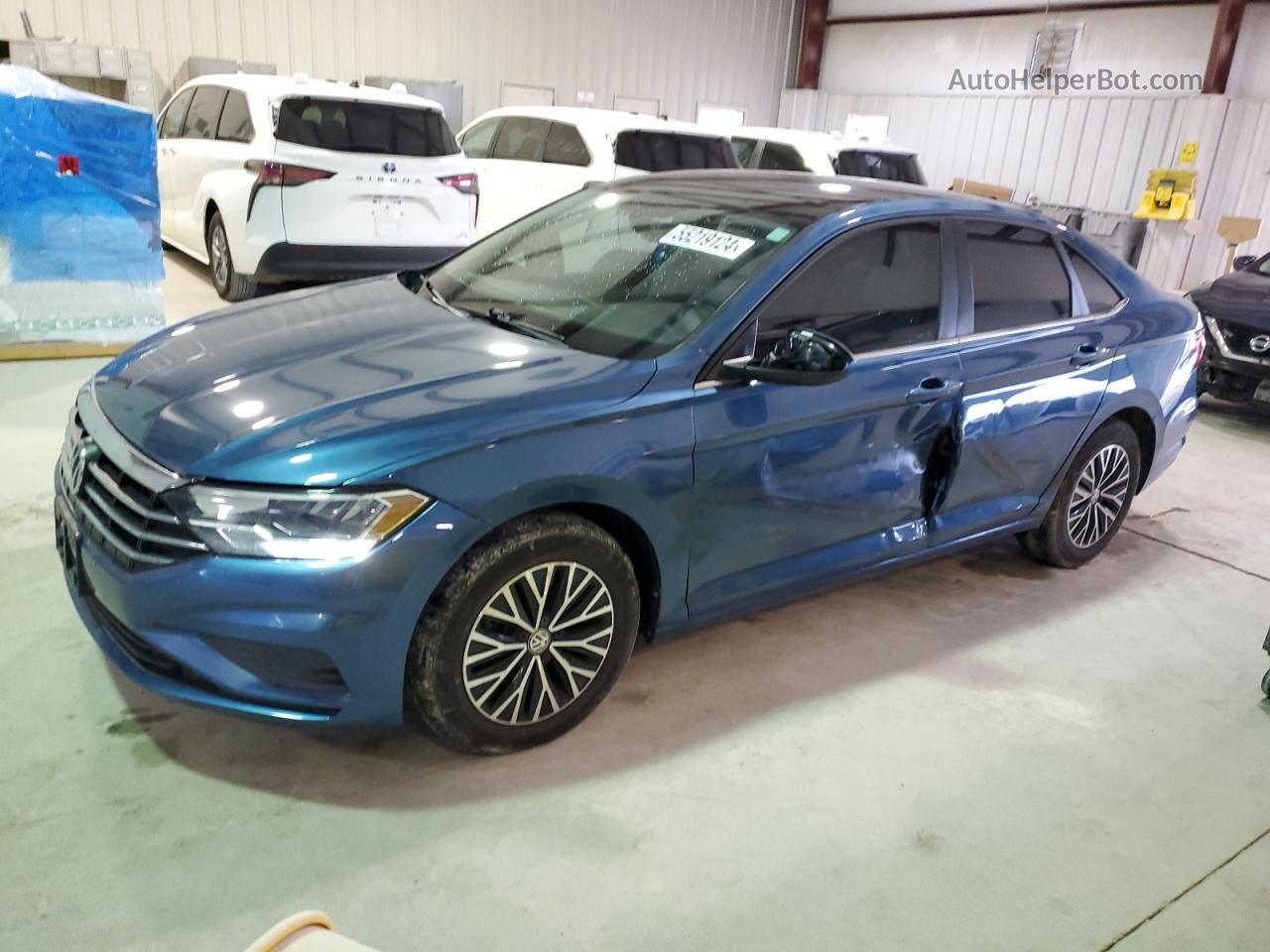 2019 Volkswagen Jetta S Blue vin: 3VWCB7BU1KM206621