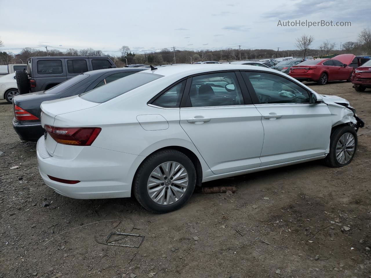 2019 Volkswagen Jetta S White vin: 3VWCB7BU1KM240221