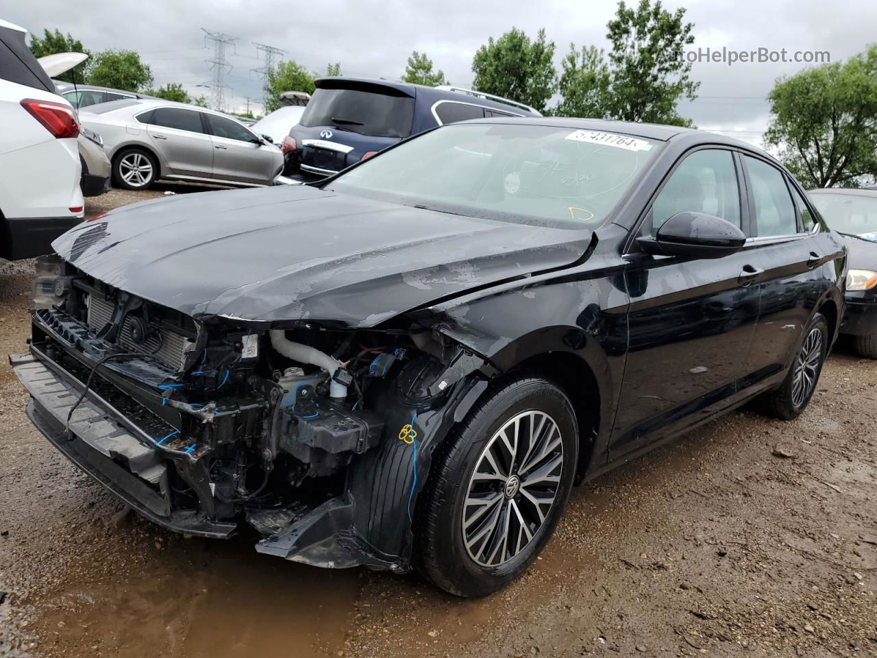 2019 Volkswagen Jetta S Black vin: 3VWCB7BU2KM166128