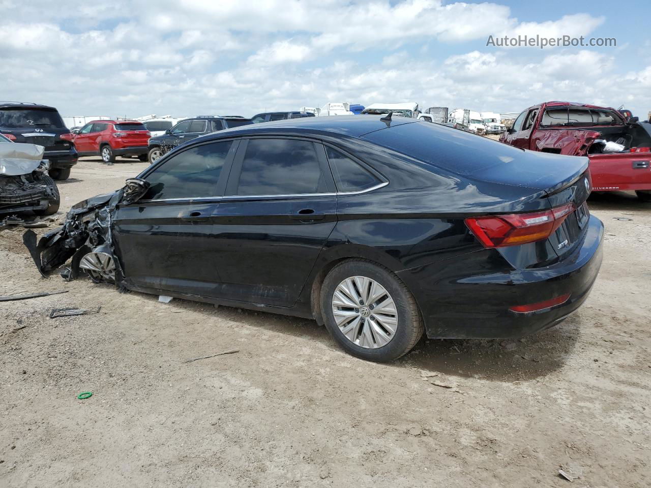 2019 Volkswagen Jetta S Black vin: 3VWCB7BU2KM268366