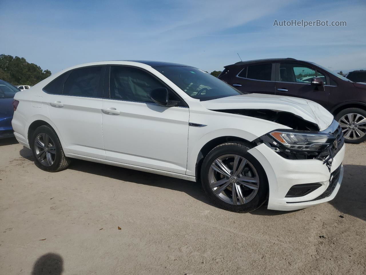 2019 Volkswagen Jetta S Белый vin: 3VWCB7BU3KM164856