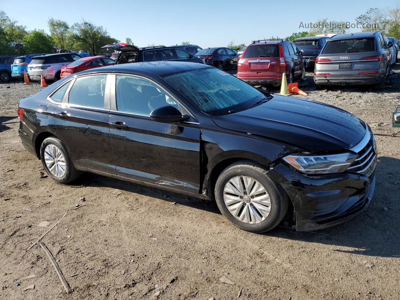 2019 Volkswagen Jetta S Black vin: 3VWCB7BU3KM257909