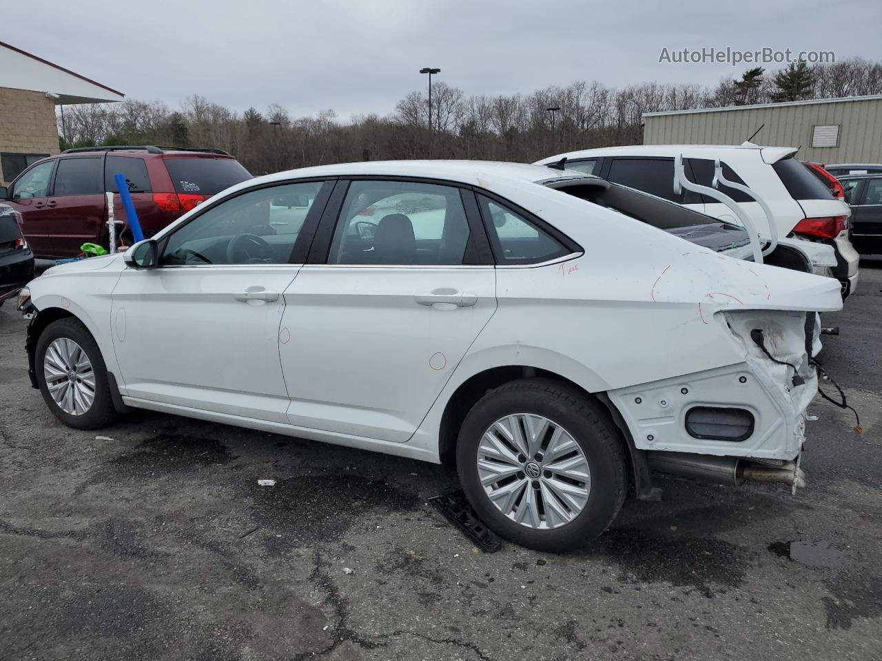 2019 Volkswagen Jetta S Белый vin: 3VWCB7BU3KM273897