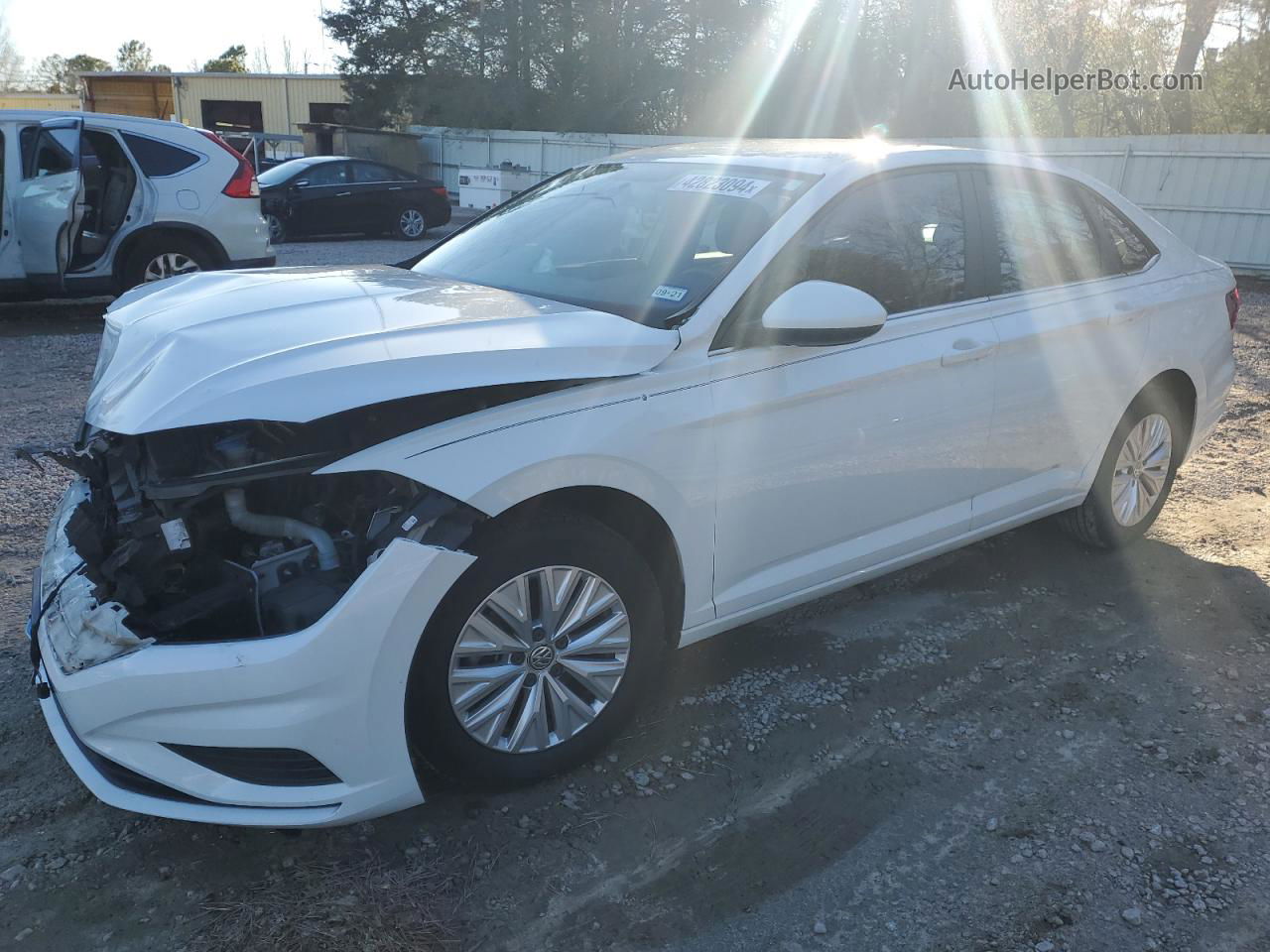 2019 Volkswagen Jetta S White vin: 3VWCB7BU6KM195597