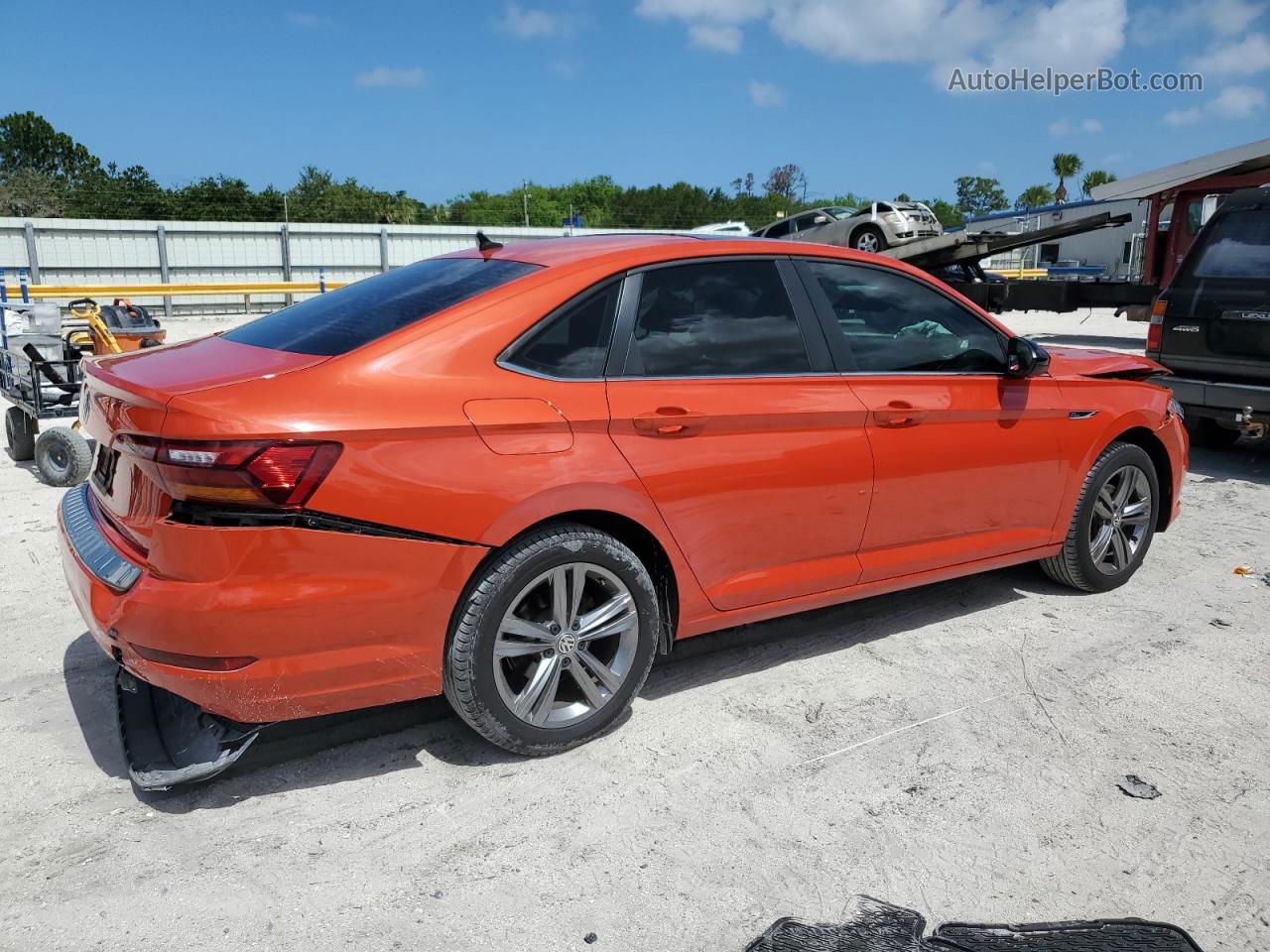 2019 Volkswagen Jetta S Orange vin: 3VWCB7BU6KM202225