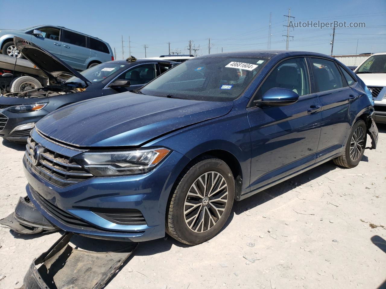 2019 Volkswagen Jetta S Blue vin: 3VWCB7BU6KM210194