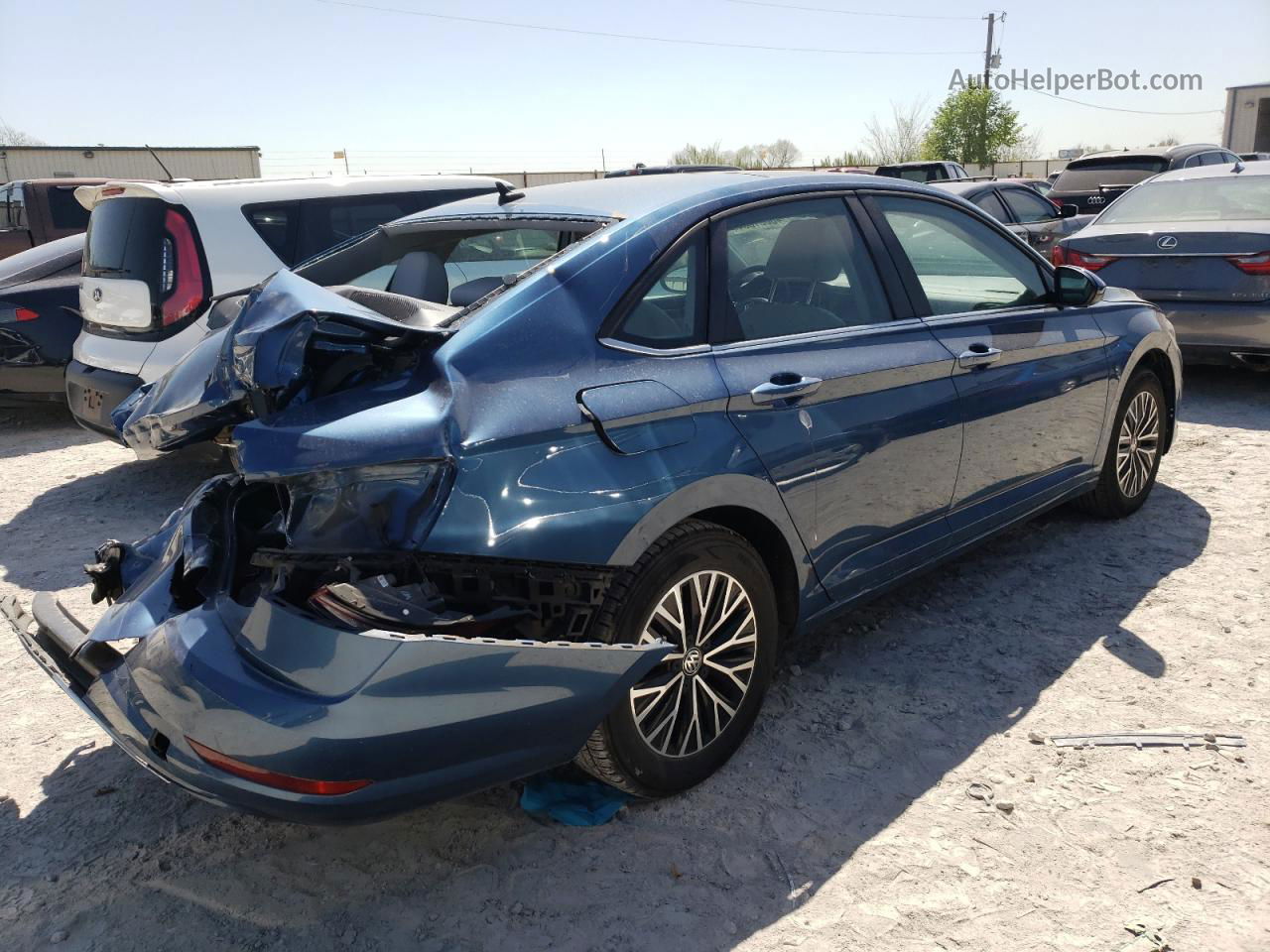 2019 Volkswagen Jetta S Blue vin: 3VWCB7BU6KM210194