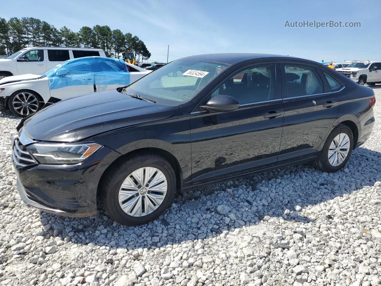 2019 Volkswagen Jetta S Black vin: 3VWCB7BU7KM171647