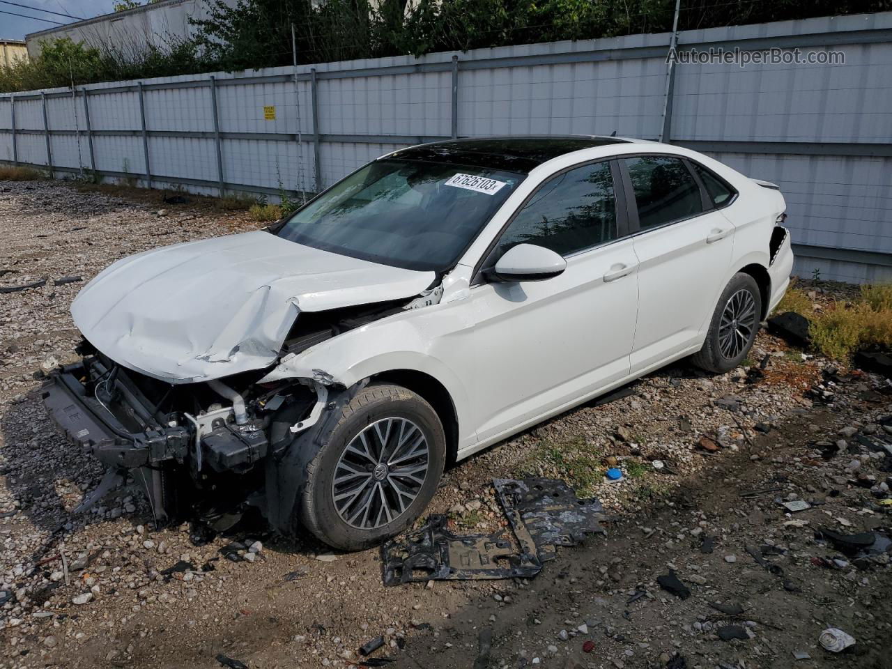 2019 Volkswagen Jetta S White vin: 3VWCB7BU7KM185192