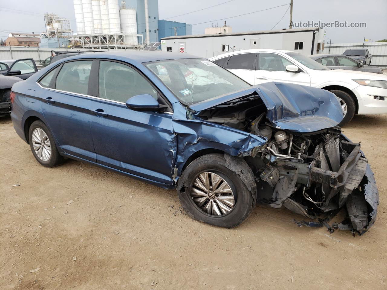 2019 Volkswagen Jetta S Синий vin: 3VWCB7BU8KM171284